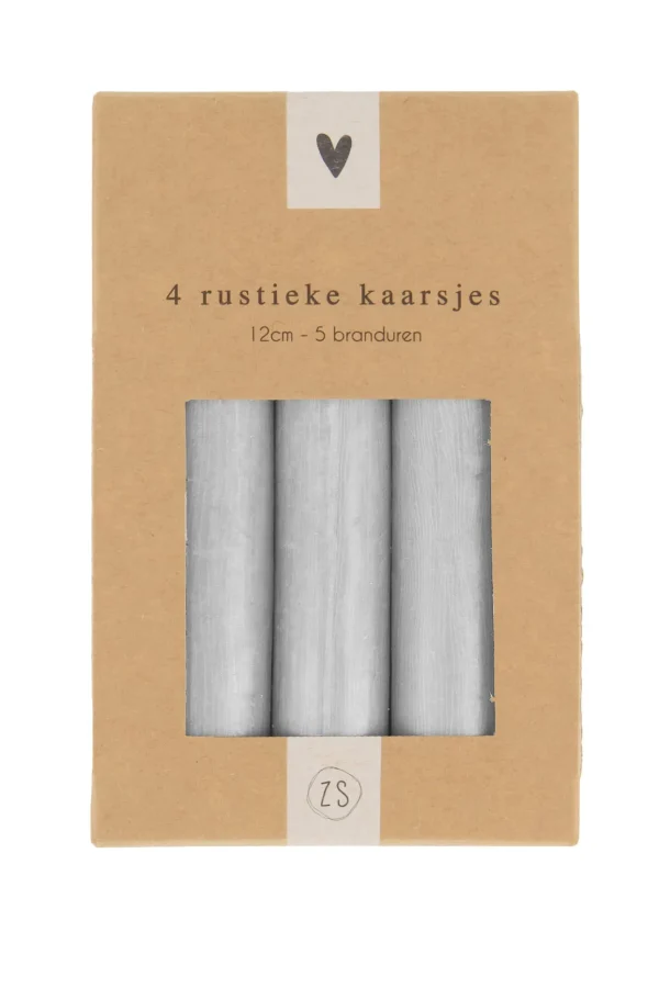 Cheap 4 rustieke kaarsjes 12cm Kaarsen