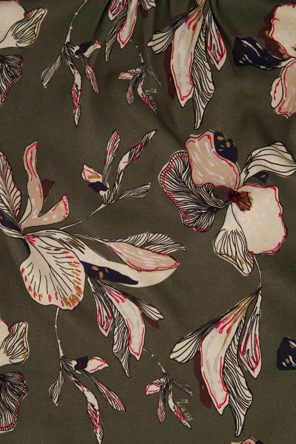 Online blouse met iris bloemen print Tops