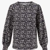 Discount boothals top met blaadjesprint Tops