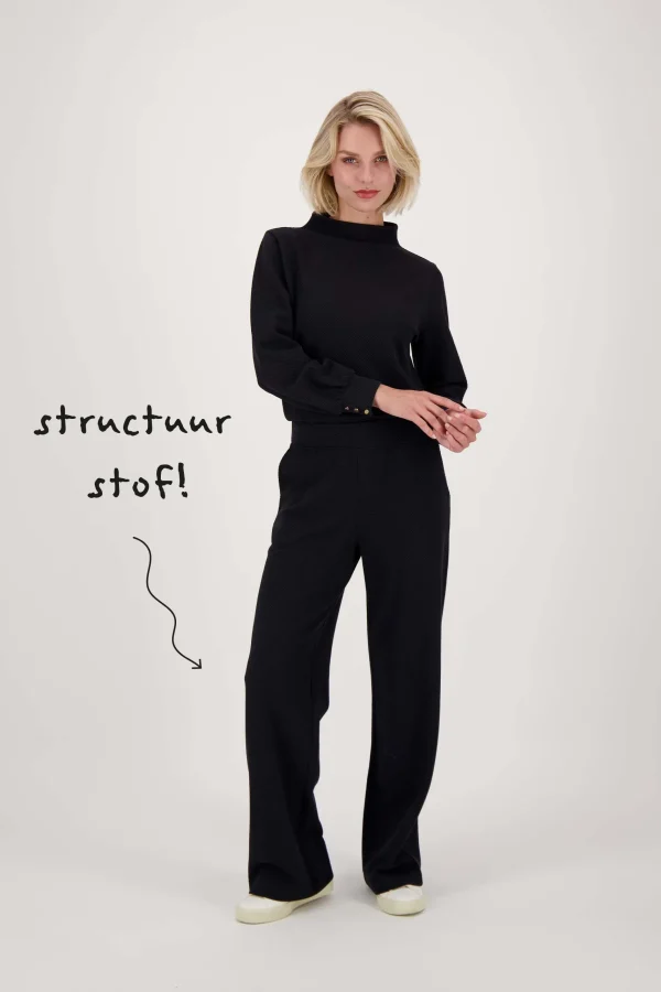 Outlet broek met structuur Broeken & Jeans
