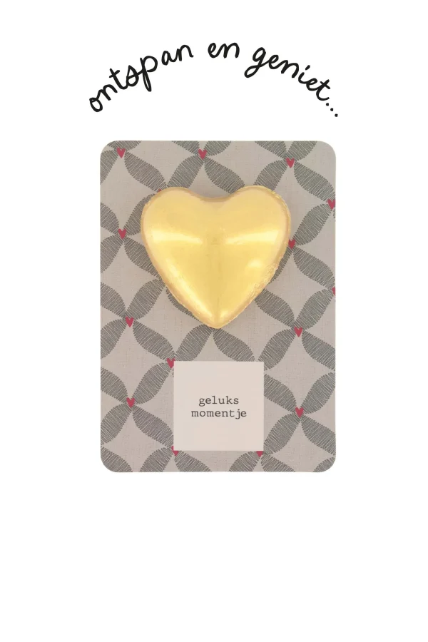 Shop bruisbal hartje op kaart geluksmomentje antracietgrijs/roze Verzorgingsproducten