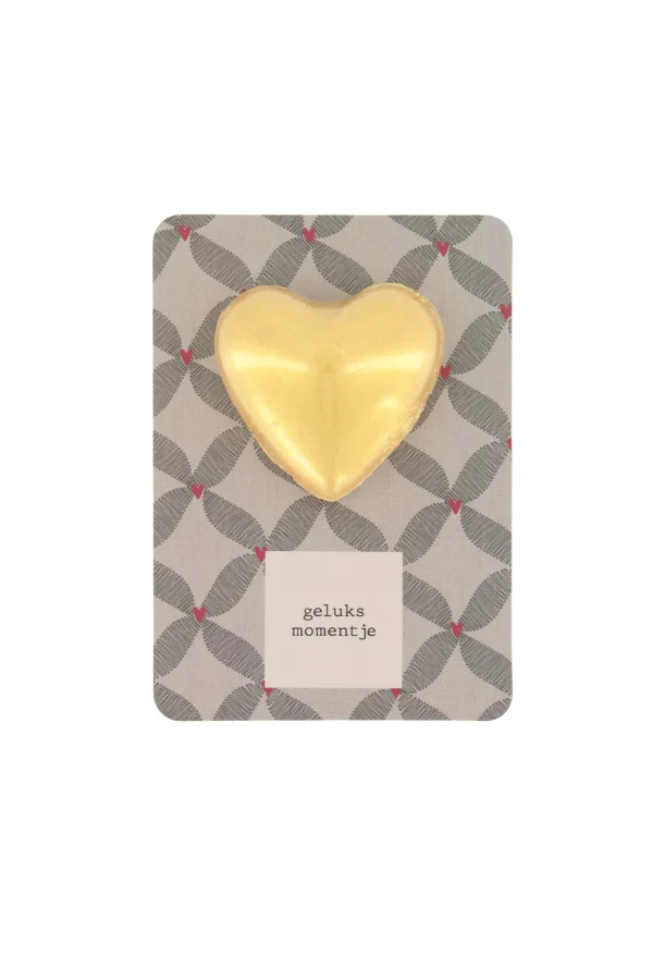 Shop bruisbal hartje op kaart geluksmomentje antracietgrijs/roze Verzorgingsproducten