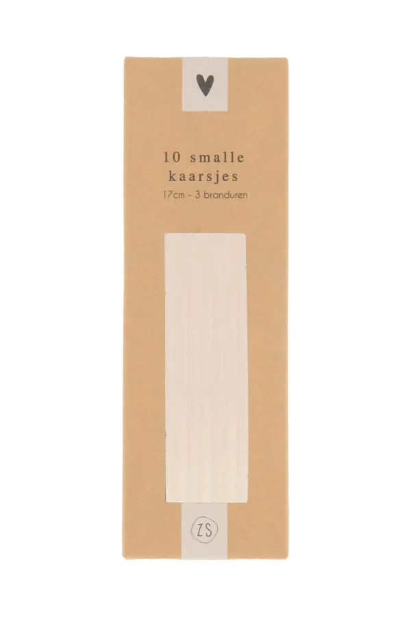 Discount doosje met 10 smalle kaarsjes 17cm Kaarsen