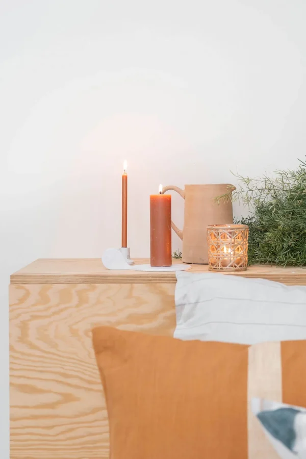 Fashion doosje met 10 smalle kaarsjes 17cm Kaarsen