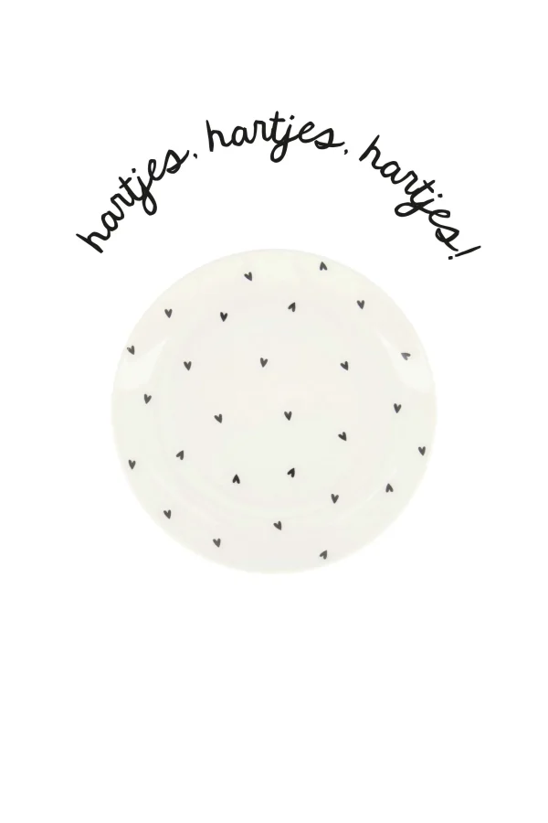 Cheap gebaksbordje hartjes Servies