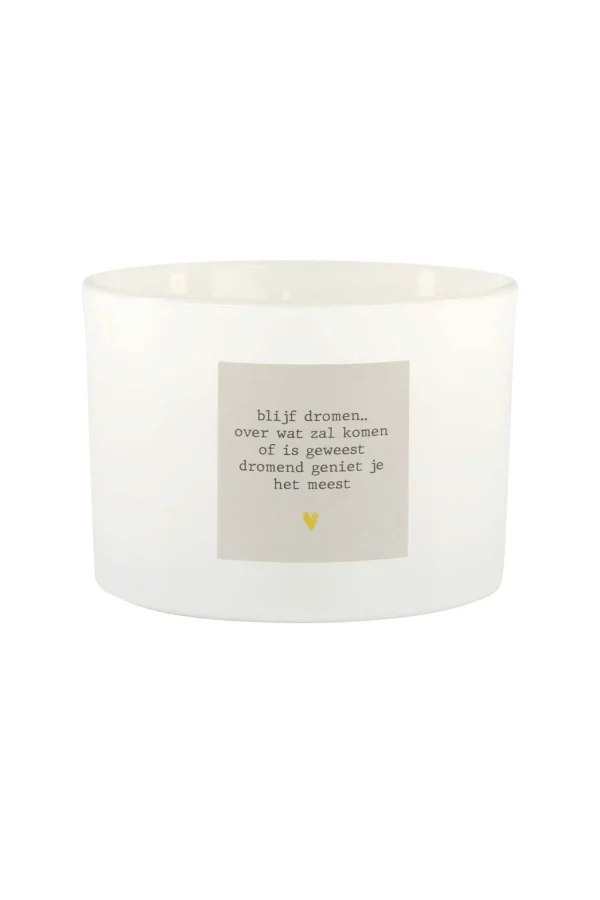 Cheap geurkaars in glas gedicht blijf dromen L Geurkaarsen