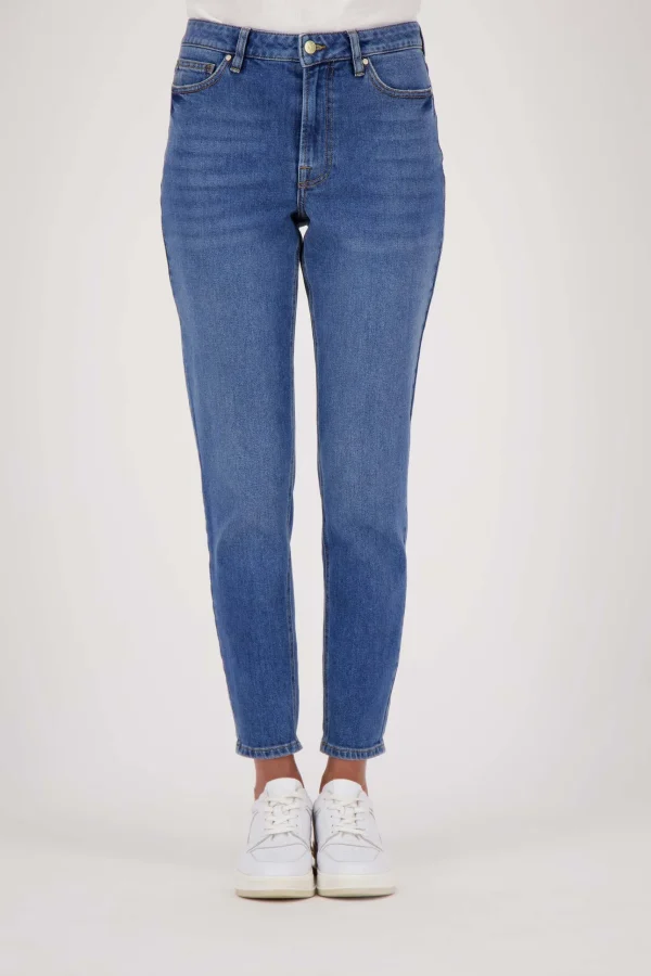 Best high waist jeans midden blauw Broeken & Jeans