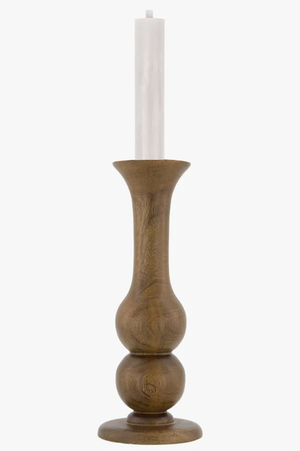Clearance houten kandelaar L Kaarsen | Kaarsenhouders