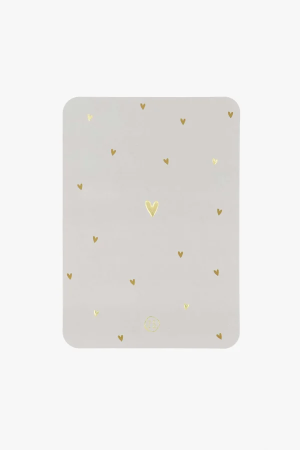 Flash Sale kaart ronde hoeken hartjes wit/goud Kaartjes