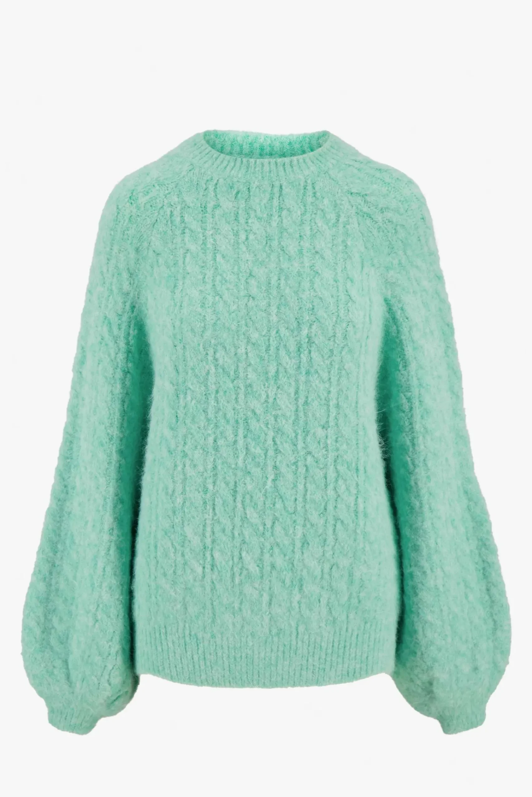 zusss_kabel_trui_met_ballonmouw_mint_0.webp Best Sale kabel trui met ballonmouw Truien