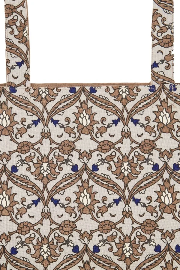 Hot katoenen shopper met print Schoudertassen & Handtassen