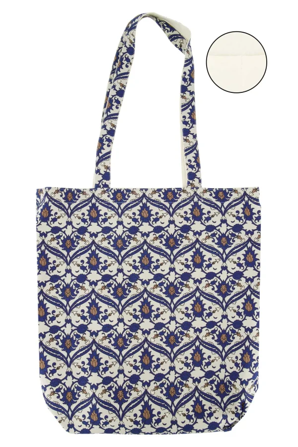 Flash Sale katoenen shopper met print Schoudertassen & Handtassen