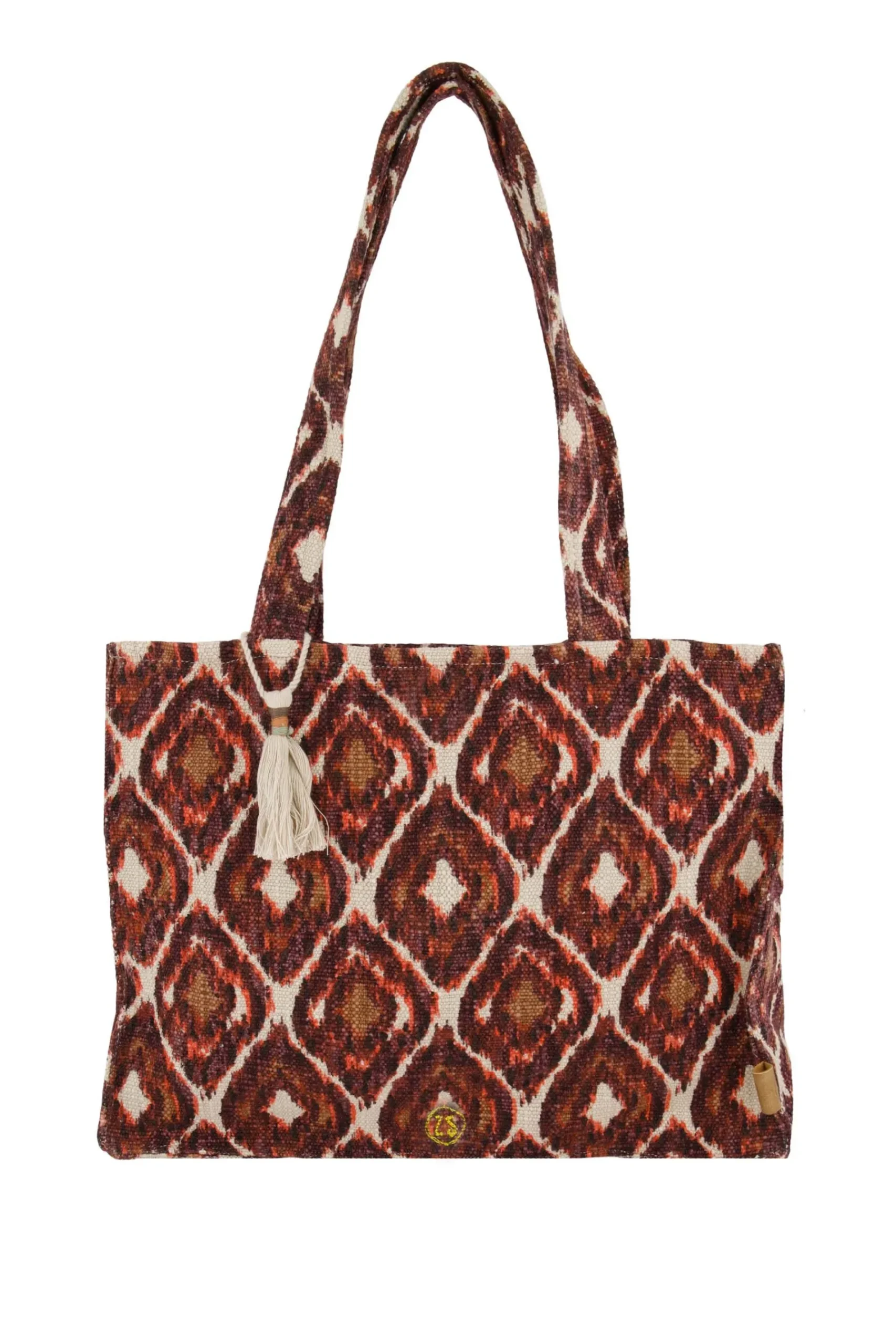 zusss_katoenen_tas_met_ikat_print_zandroodbruin_0.webp Cheap katoenen tas met ikat print Schoudertassen & Handtassen