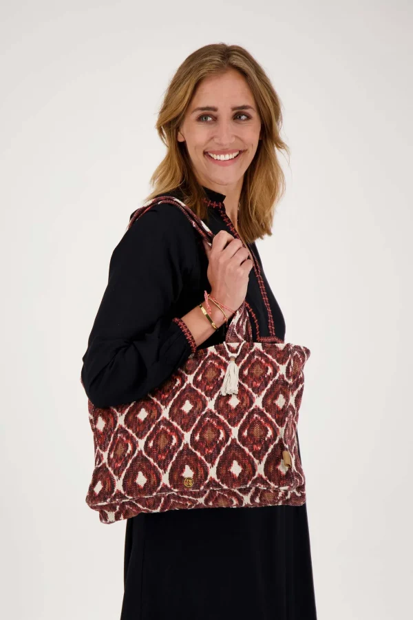 Cheap katoenen tas met ikat print Schoudertassen & Handtassen