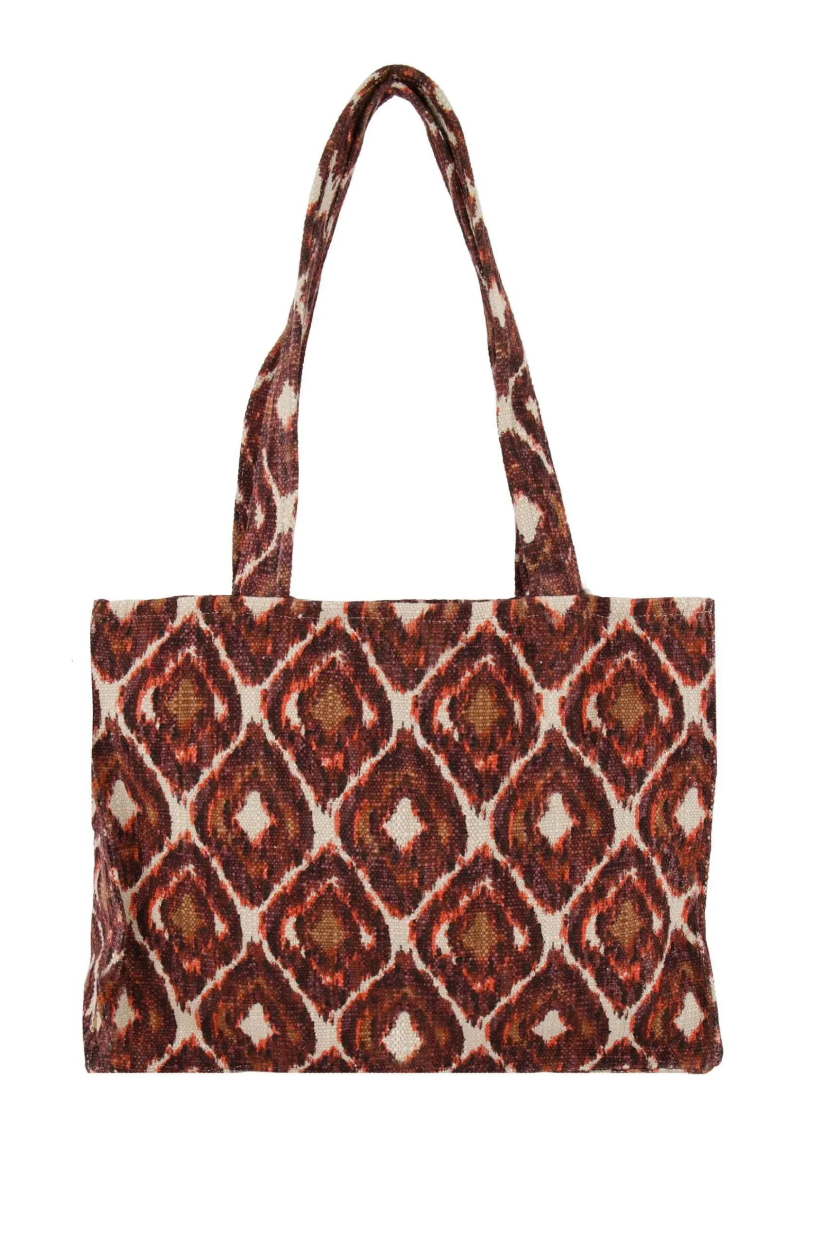 zusss_katoenen_tas_met_ikat_print_zandroodbruin_2.webp Cheap katoenen tas met ikat print Schoudertassen & Handtassen