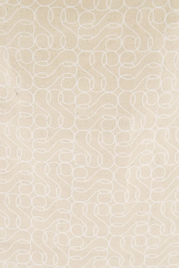 Best Sale katoenen tas met logoprint zand/wit Schoudertassen & Handtassen