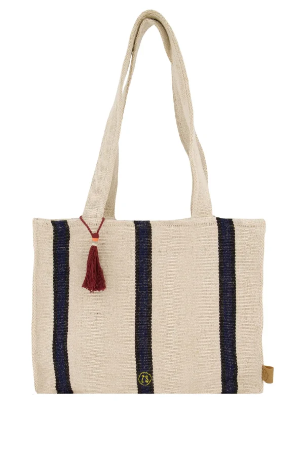 New katoenen tas met streep Schoudertassen & Handtassen