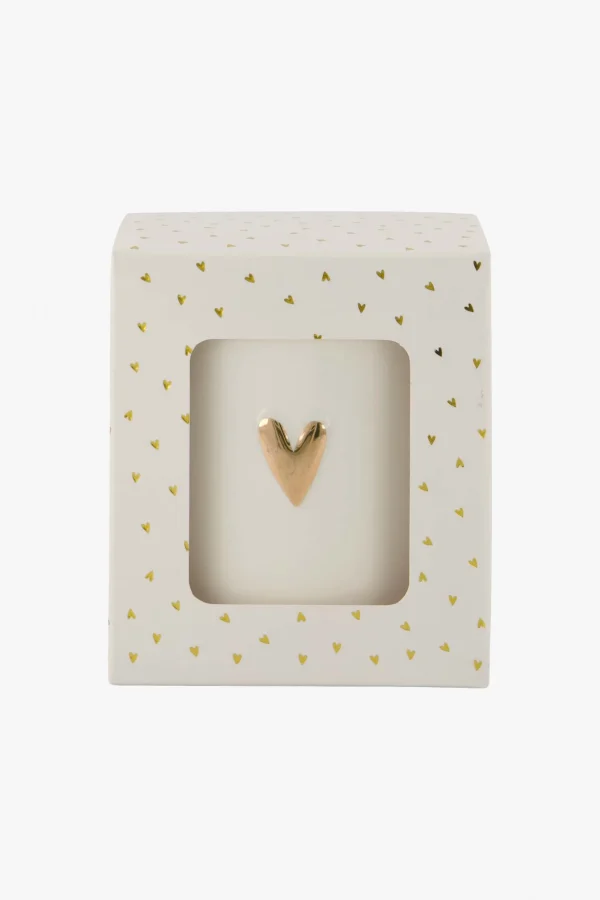 Best Sale keramieken geurkaars in doosje linnen hartje Geurkaarsen