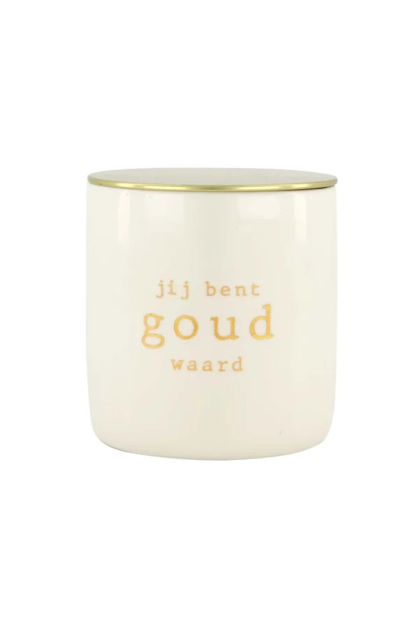 Hot keramieken geurkaars jij bent goud waard M Geurkaarsen