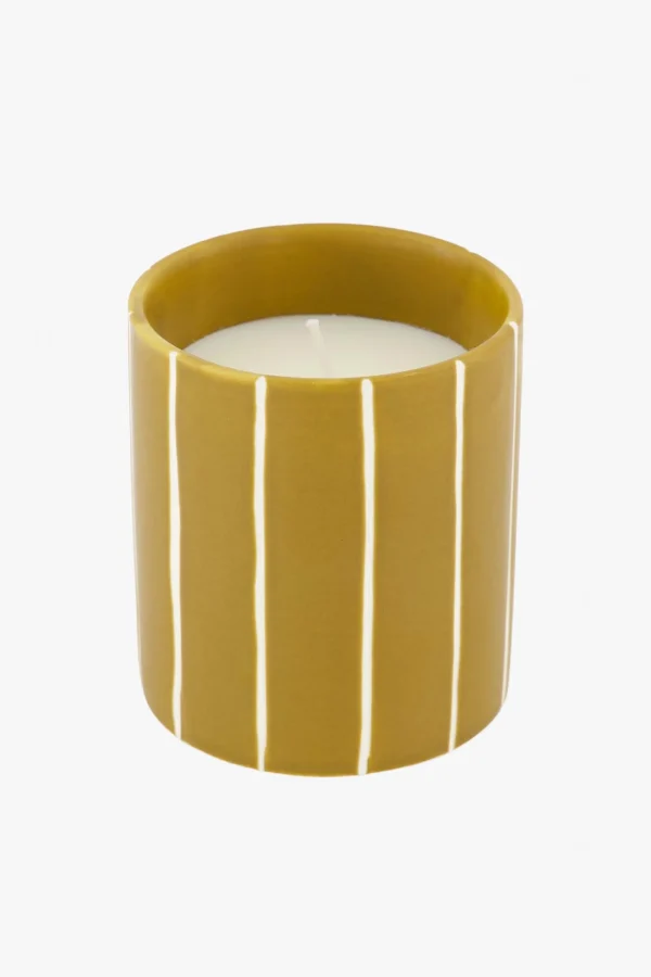 Clearance keramieken geurkaars met houten deksel hartje Geurkaarsen