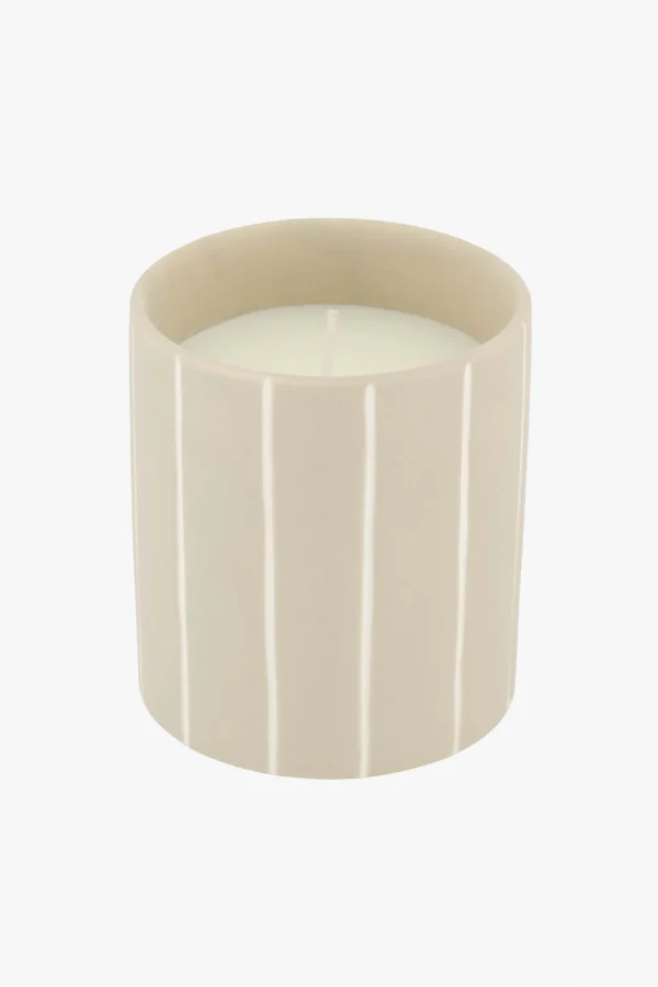 Store keramieken geurkaars met houten deksel veel liefs Geurkaarsen