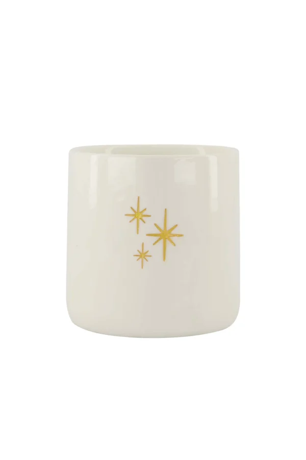 Outlet keramieken geurkaars warme wol sterren L Geurkaarsen