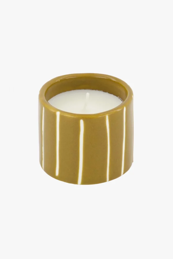 Sale keramieken geurkaarsje met houten deksel hartje Geurkaarsen