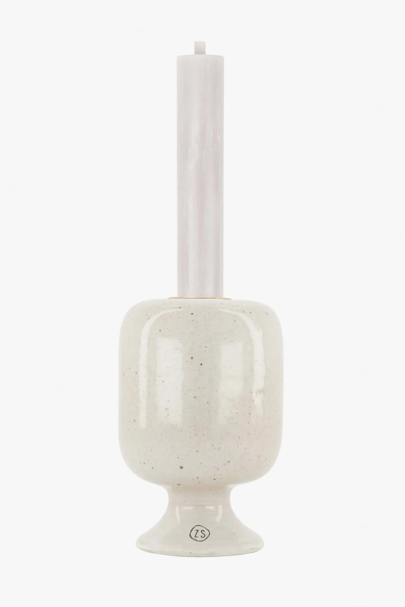 zusss_keramieken_kandelaar_l_glazuur_zand_spikkels_0.webp Clearance keramieken kandelaar L glazuur spikkels Kaarsen | Kaarsenhouders