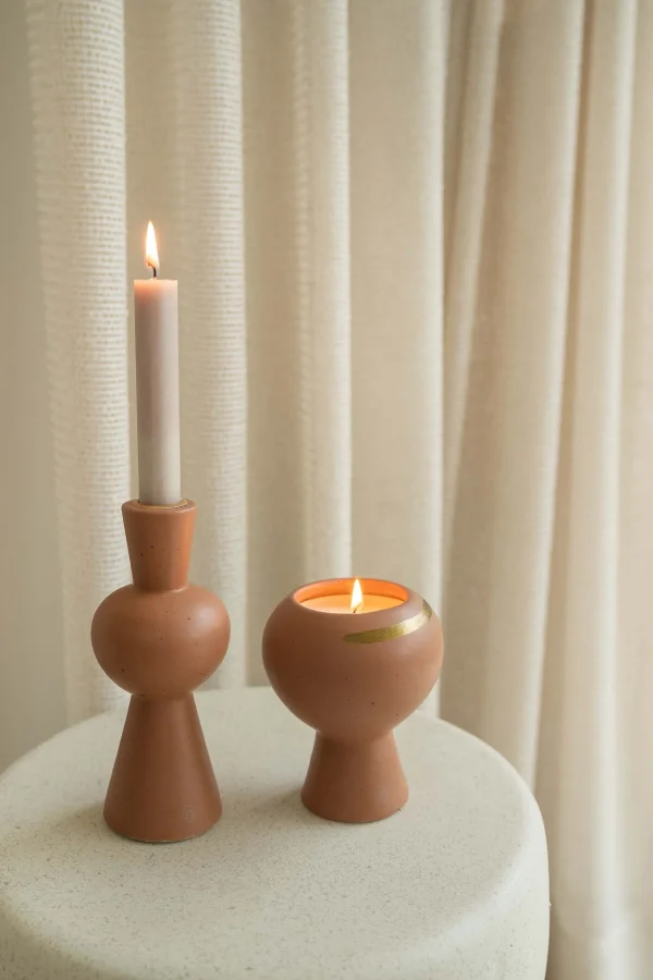 Flash Sale keramieken kandelaar met bolling spikkels Kaarsen | Kaarsenhouders