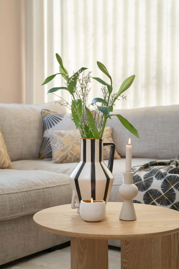 Best keramieken kandelaar met bolling spikkels Kaarsen | Kaarsenhouders