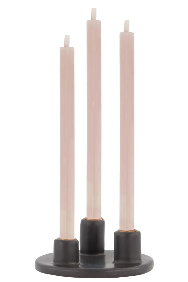 Fashion keramieken kandelaar voor 3 smalle kaarsjes Kaarsen | Kaarsenhouders