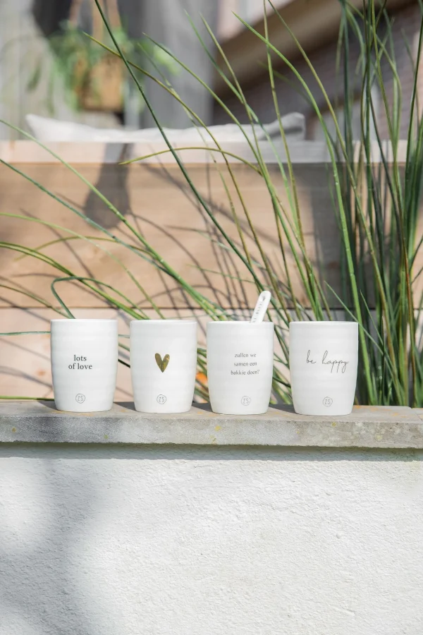 Cheap koffiemok goud hartje Servies