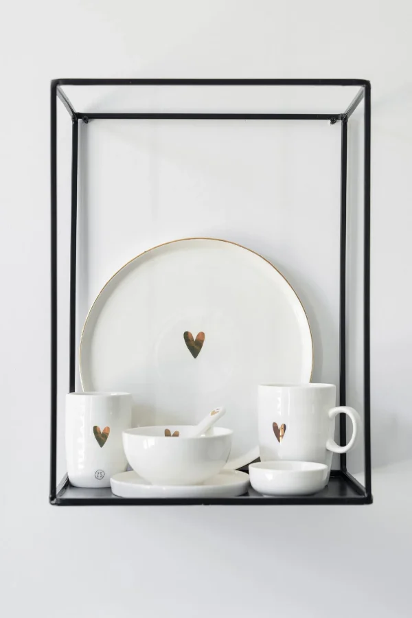 Discount kom hartje wit Servies