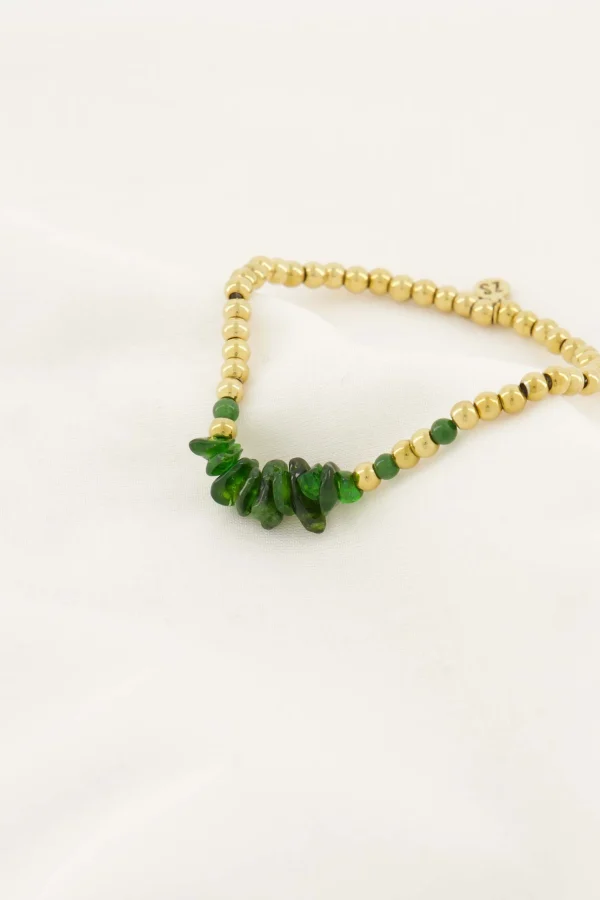 New kralenarmband met glassteen Armbandjes