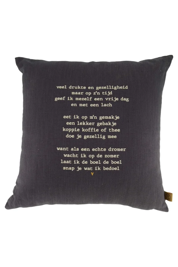 Outlet kussen gedicht gezelligheid 45x45cm Kussens