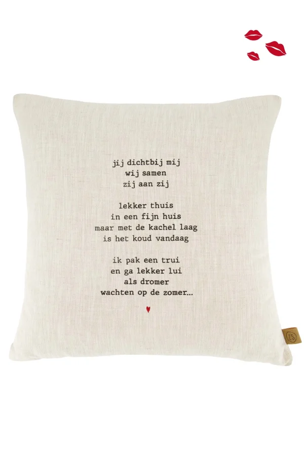 Discount kussen gedicht jij dichtbij mij 45x45cm Kussens
