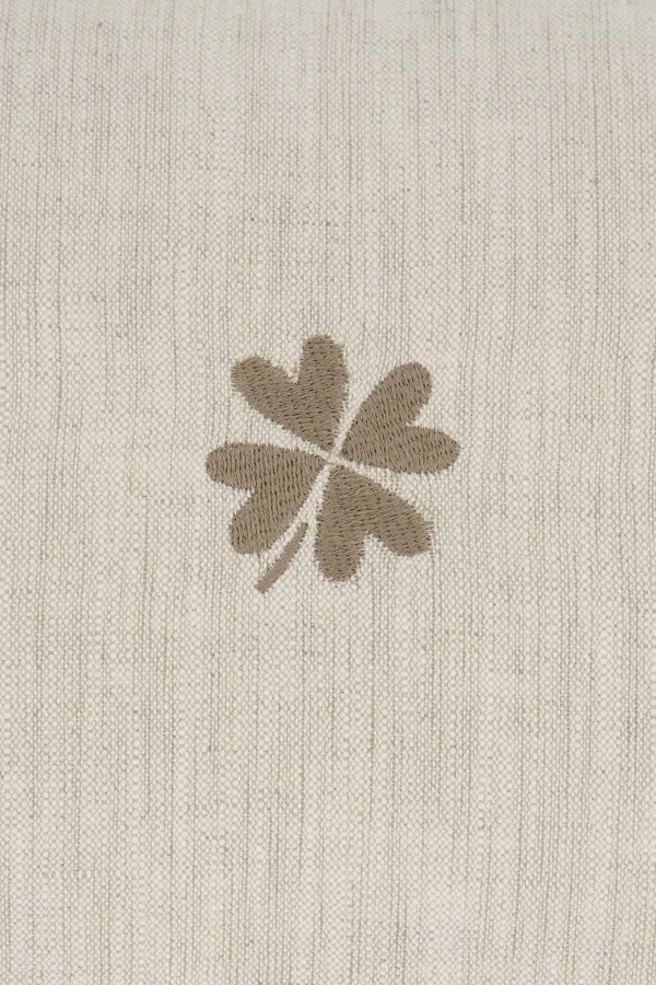 Cheap kussen klavertje en strepen 35x25cm peper en zout/brique Kussens