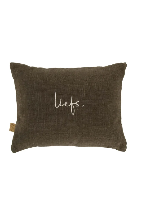 Shop kussen liefs met hartjes 35x25cm Kussens