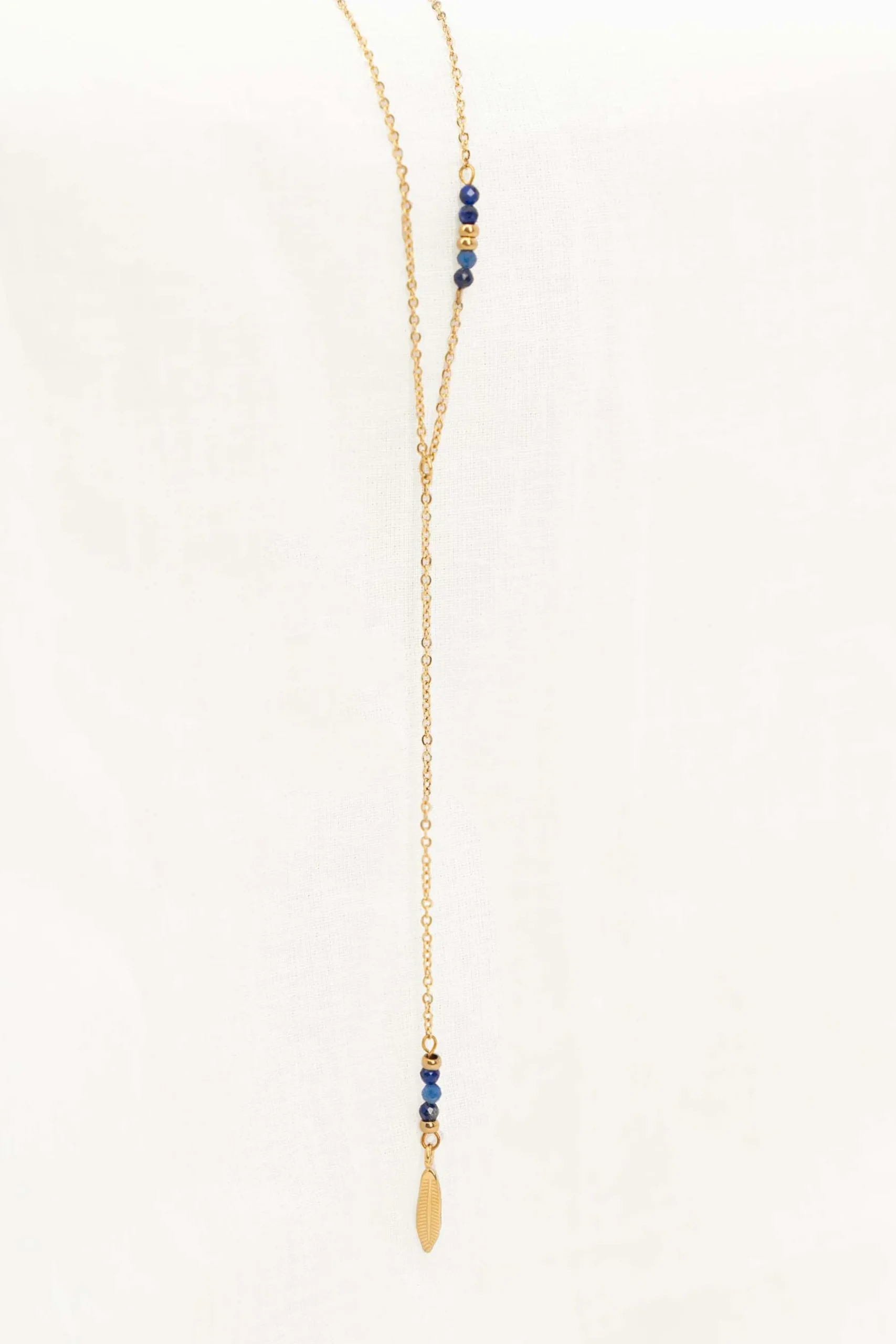 zusss_lange_ketting_met_veertje_goudkobalt_0.webp Cheap lange ketting met veertje goud/kobalt Kettingen