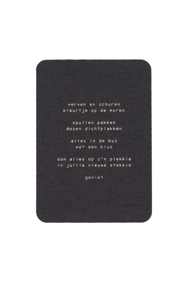 Store linnen kaart nieuw stekkie Kaartjes