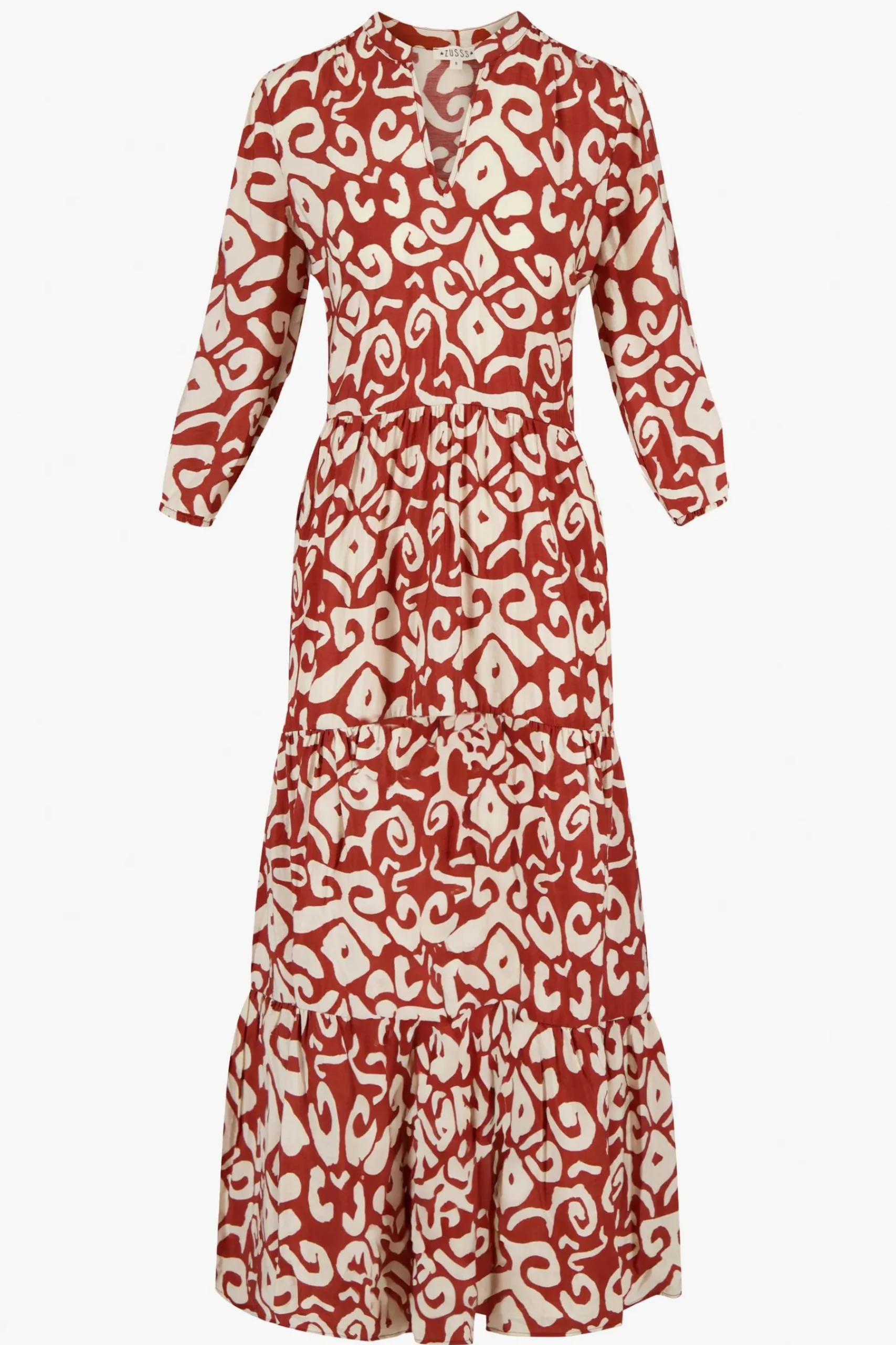 zusss_maxi_jurk_ornamentprint_cacaobruinzand_0.webp Cheap maxi jurk ornamentprint Jurkjes & Rokken