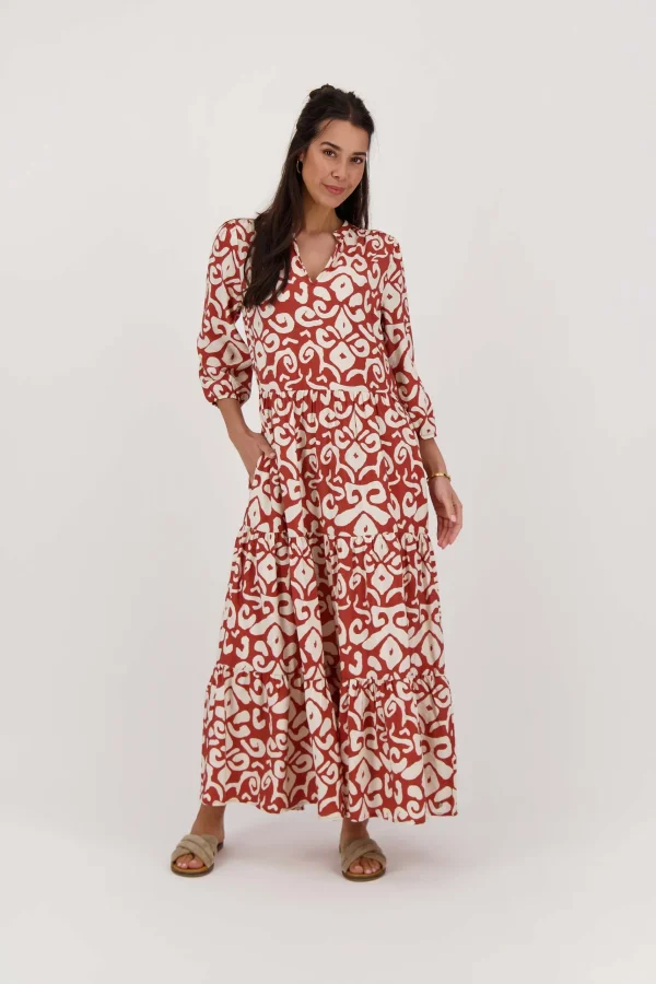 Cheap maxi jurk ornamentprint Jurkjes & Rokken