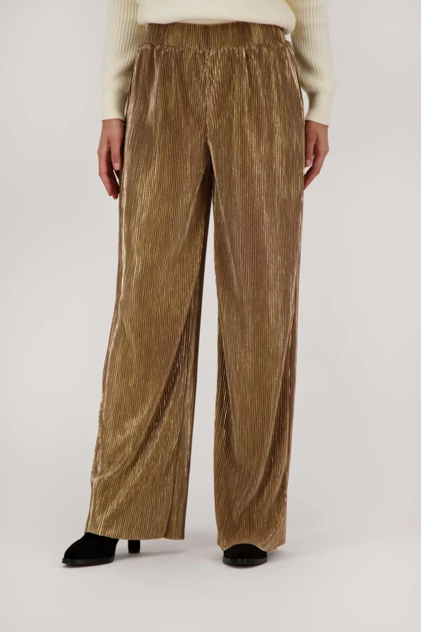 Clearance plisse broek goud Broeken & Jeans