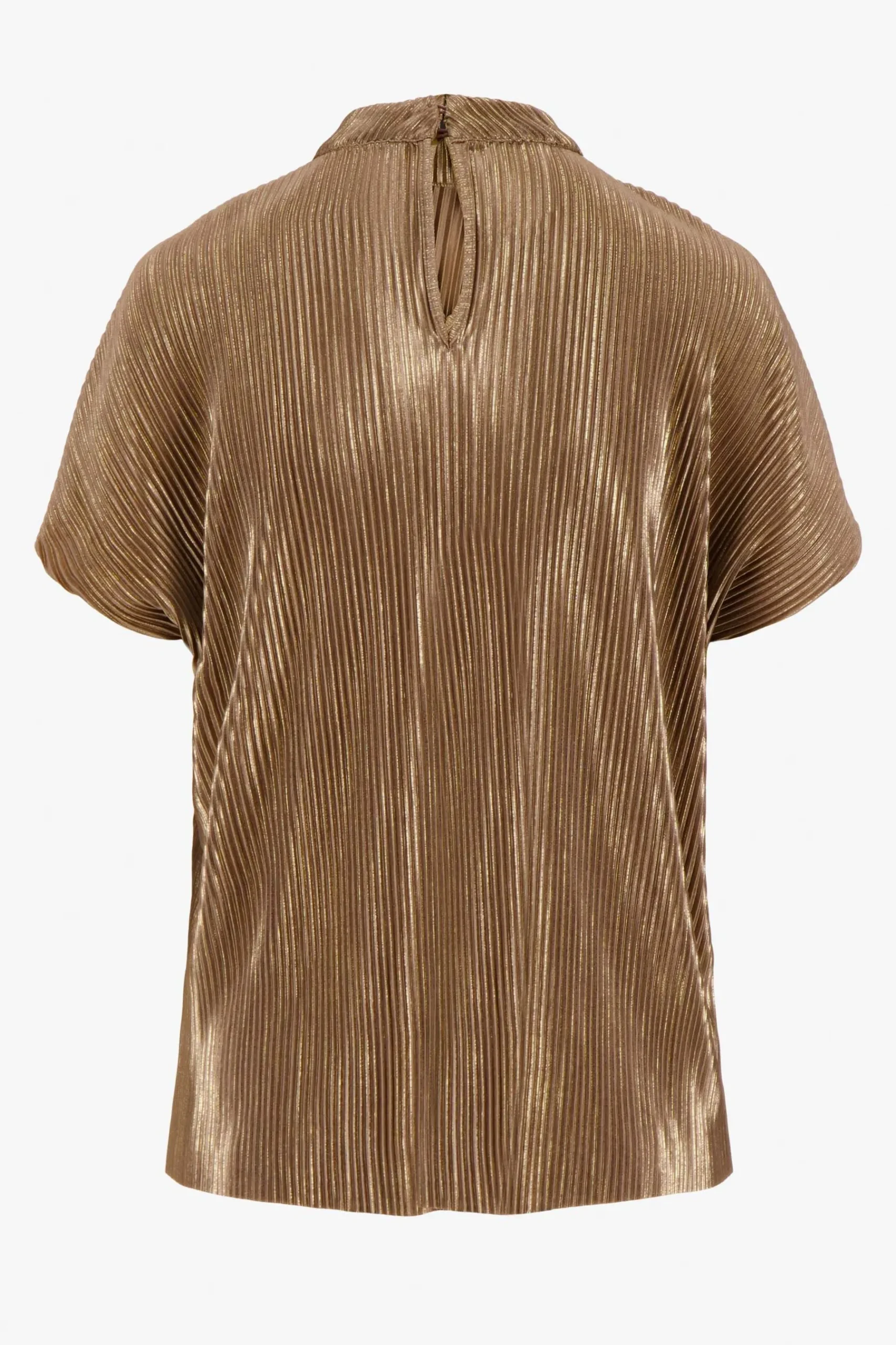 zusss_plisse_turtle_top_champagne_goud_3.webp Best Sale plisse turtle top goud Tops