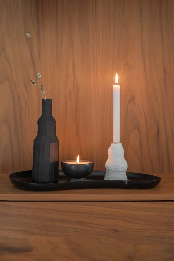 New polystone vaas lijnen Vazen & Potten