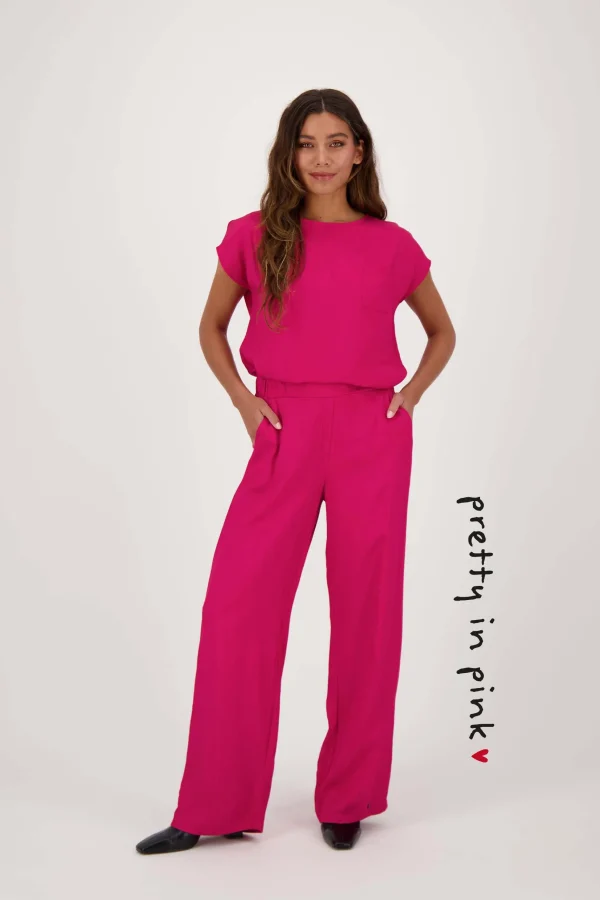 Best satijnen twill broek roze rood Broeken & Jeans