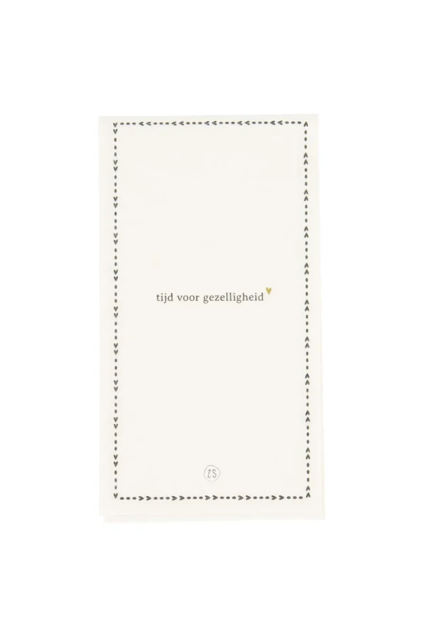 Outlet servetten gezelligheid 11x20cm Servetten