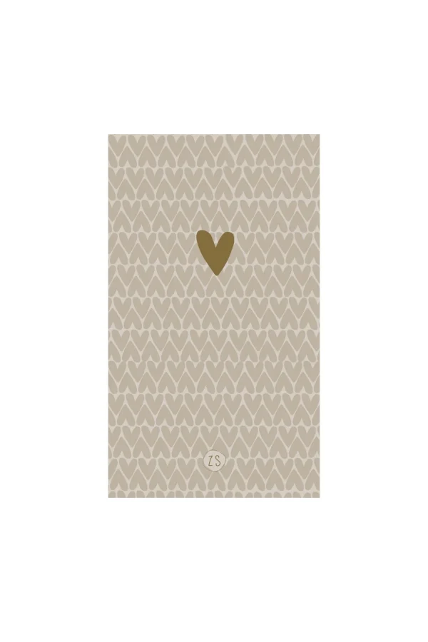 Clearance servetten rechthoek 11x20cm hartjes Servetten