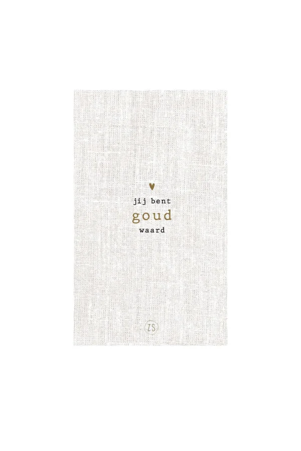 Outlet servetten rechthoek 11x20cm jij bent goud waard linnen Servetten