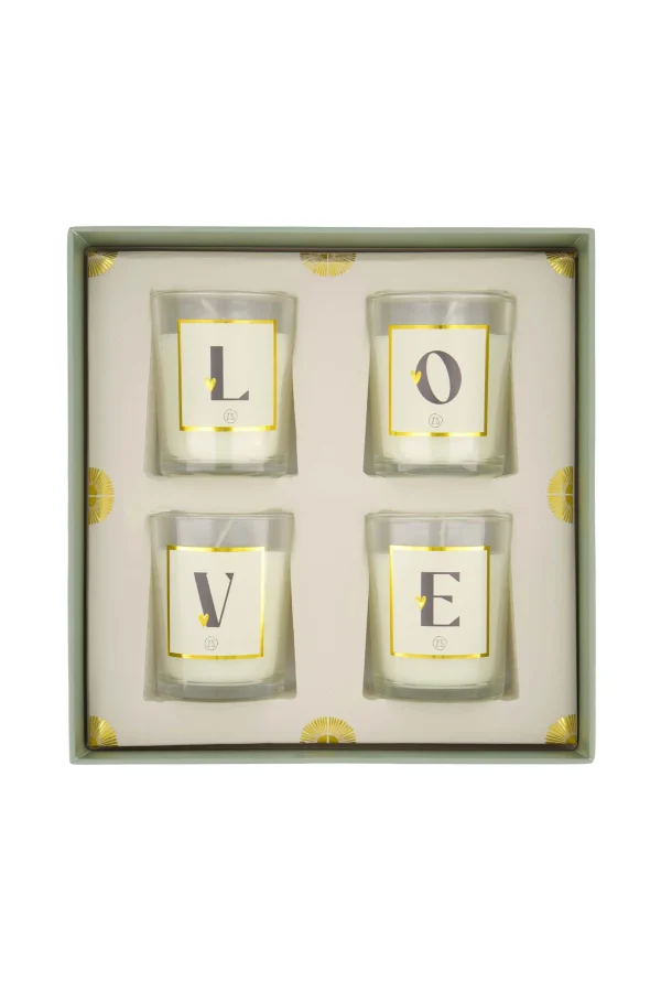 Best Sale set van 4 kaarsjes saliegroen Bad